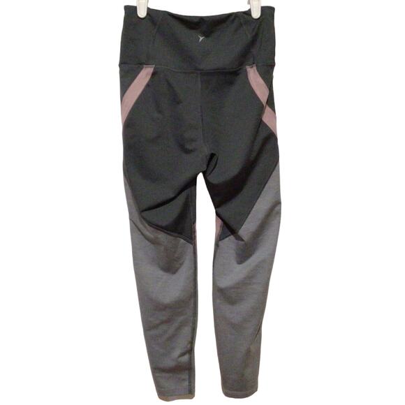 Old Navy Active High Rise Leggings Gray & Pink Women’s Size S Stretch Fit - Picture 3 of 3